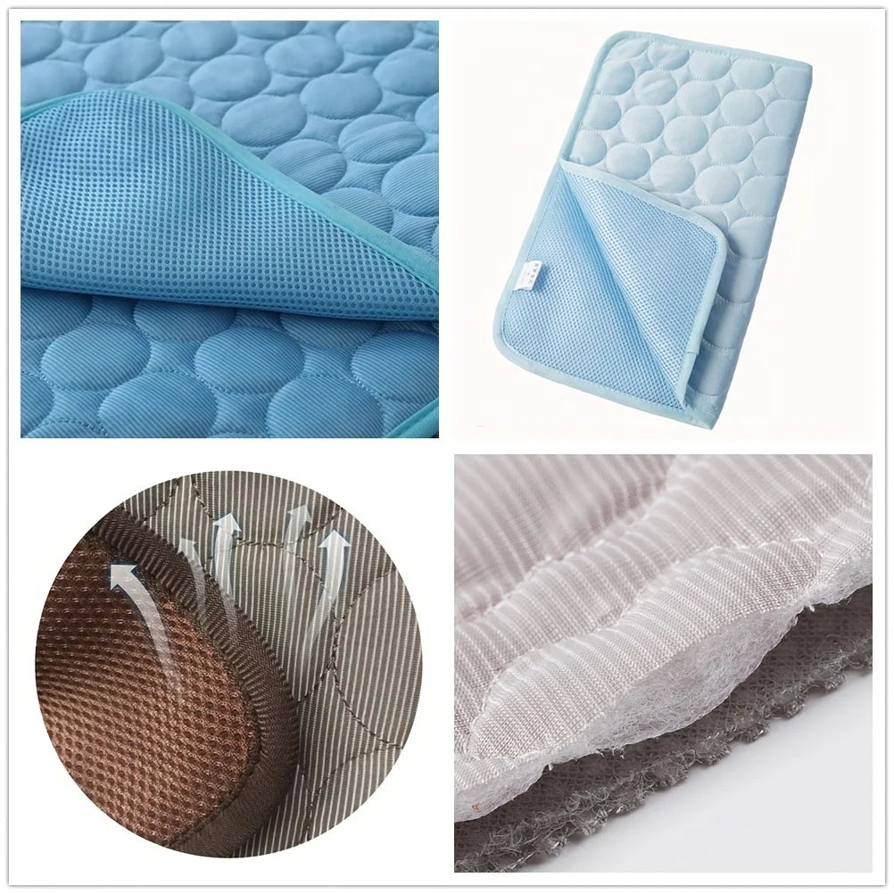 Alfombra refrescante para perros, cama fría de verano para mascotas, extra grande para perros pequeños y grandes