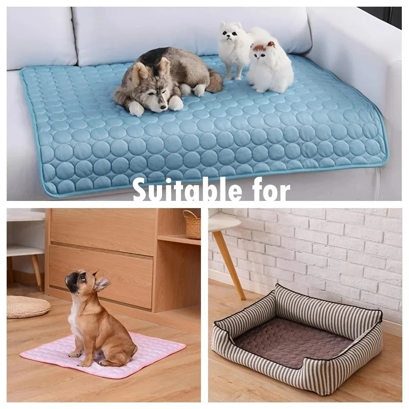 Alfombra refrescante para perros, cama fría de verano para mascotas, extra grande para perros pequeños y grandes