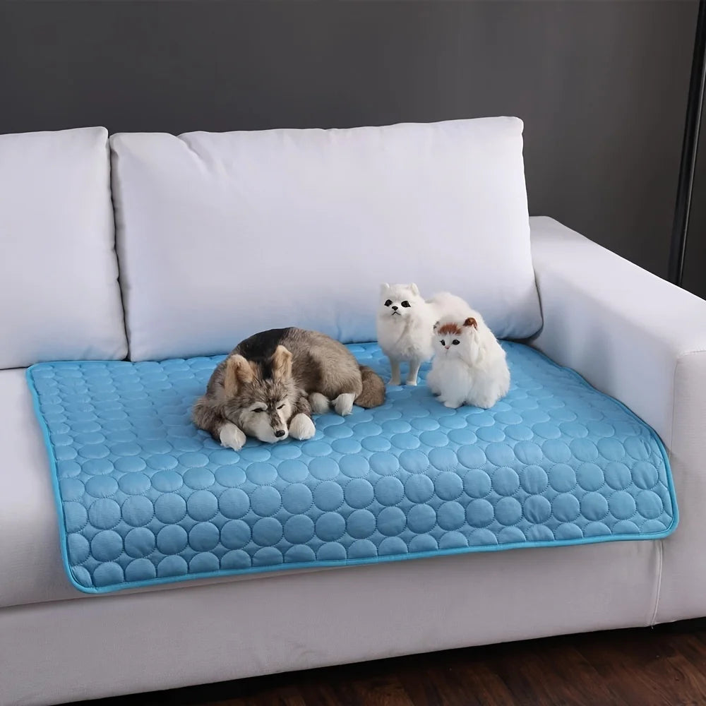 Alfombra refrescante para perros, cama fría de verano para mascotas, extra grande para perros pequeños y grandes