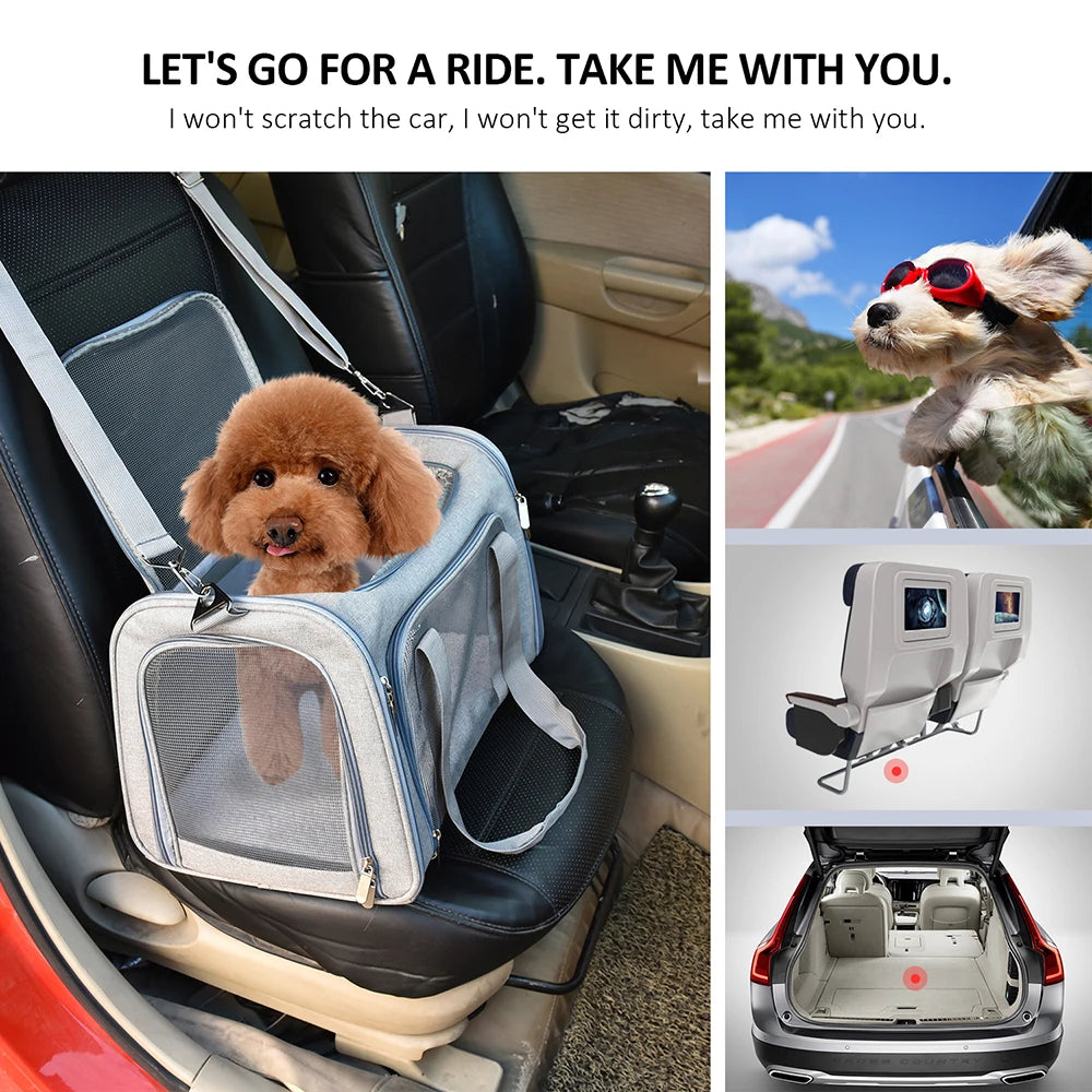 Bolsa Transportadora para Perros y Gatos - Aprobado para Aerolíneas, Impermeable
