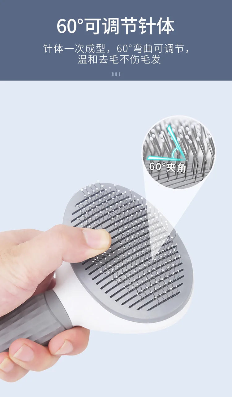 Cepillo autolimpiante para perros y gatos, peine para el cuidado de tu mascota.
