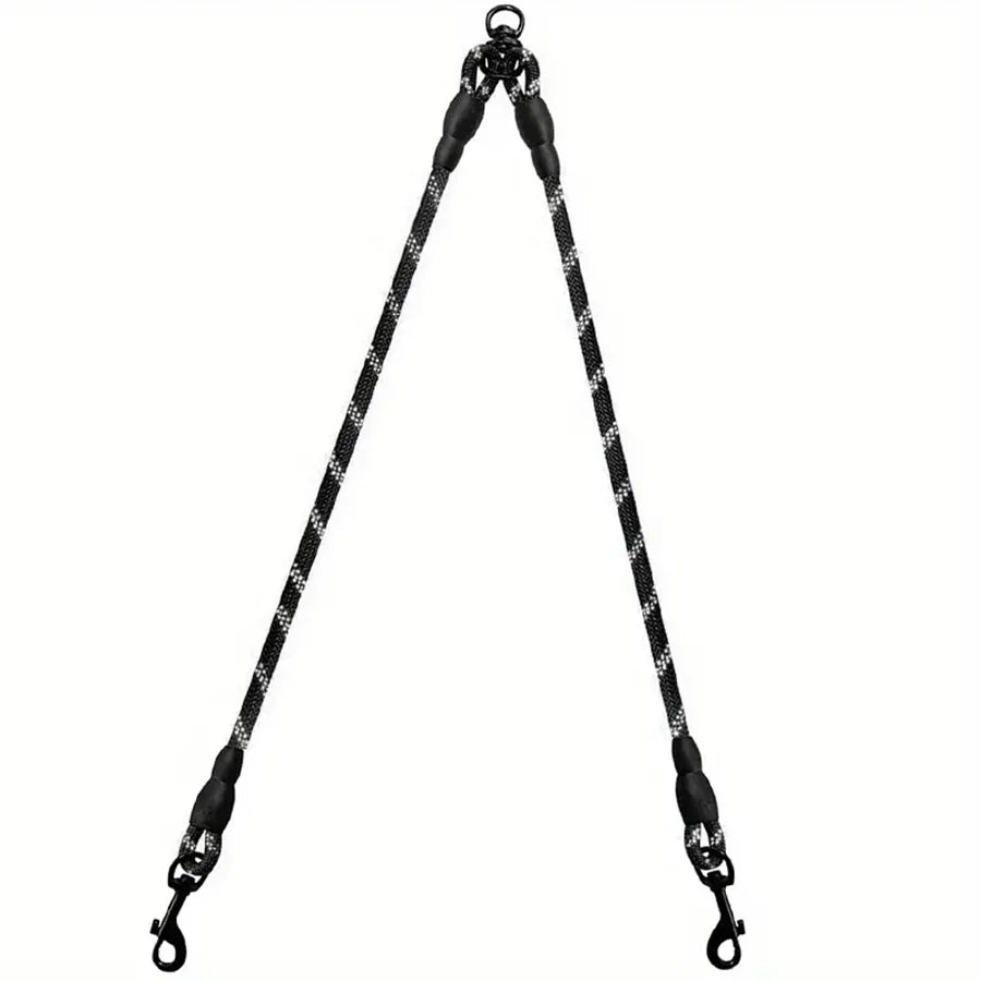 Correa Doble para Perros giratoria 360º - Sin Enredos y Ajustable.