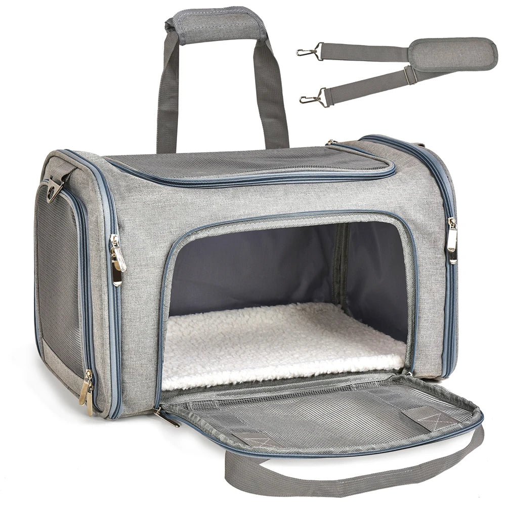 Bolsa Transportadora para Perros y Gatos - Aprobado para Aerolíneas, Impermeable