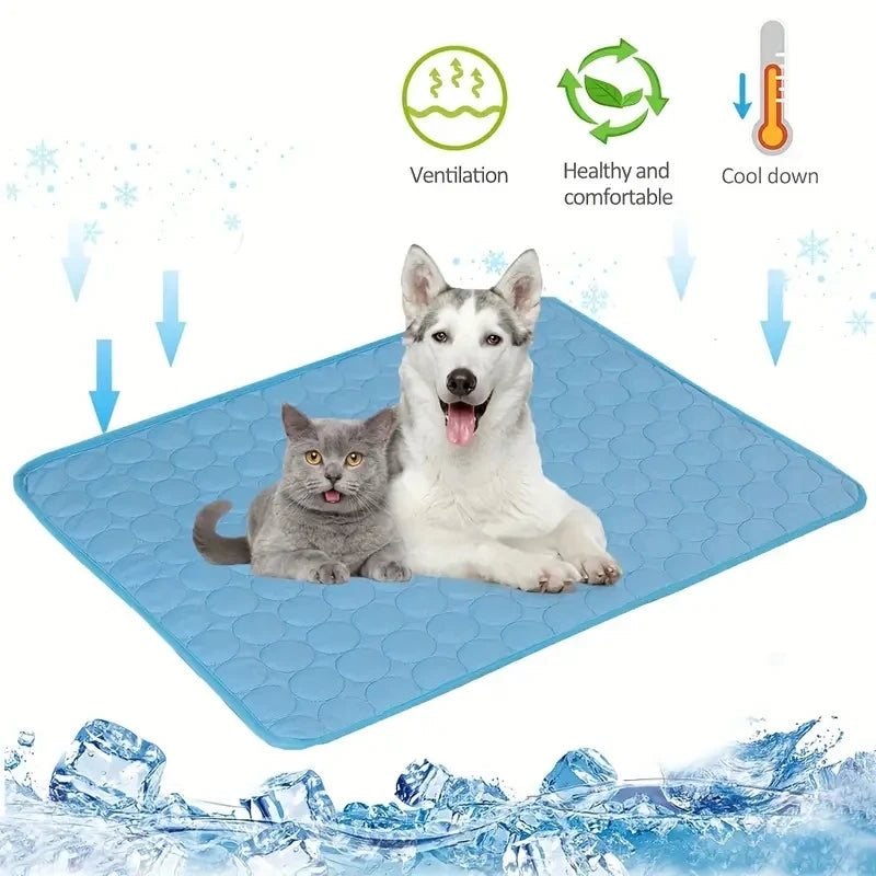 Alfombra refrescante para perros, cama fría de verano para mascotas, extra grande para perros pequeños y grandes
