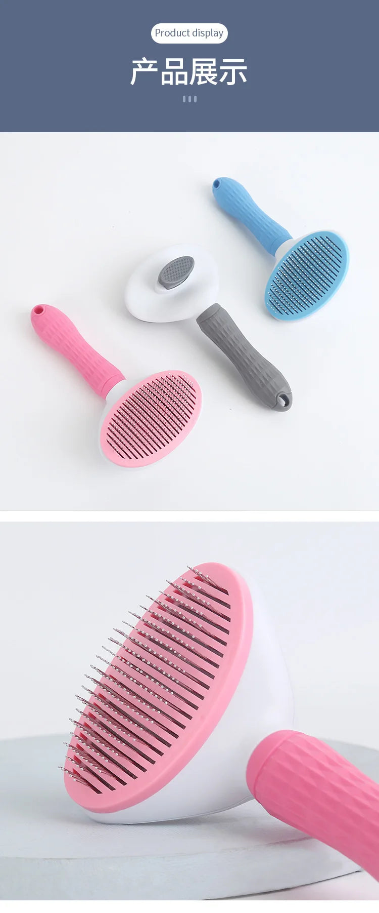Cepillo autolimpiante para perros y gatos, peine para el cuidado de tu mascota.