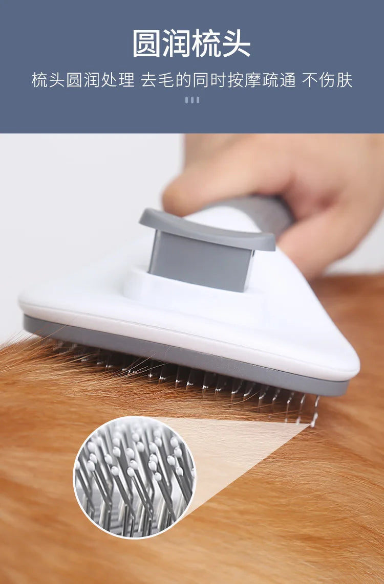 Cepillo autolimpiante para perros y gatos, peine para el cuidado de tu mascota.