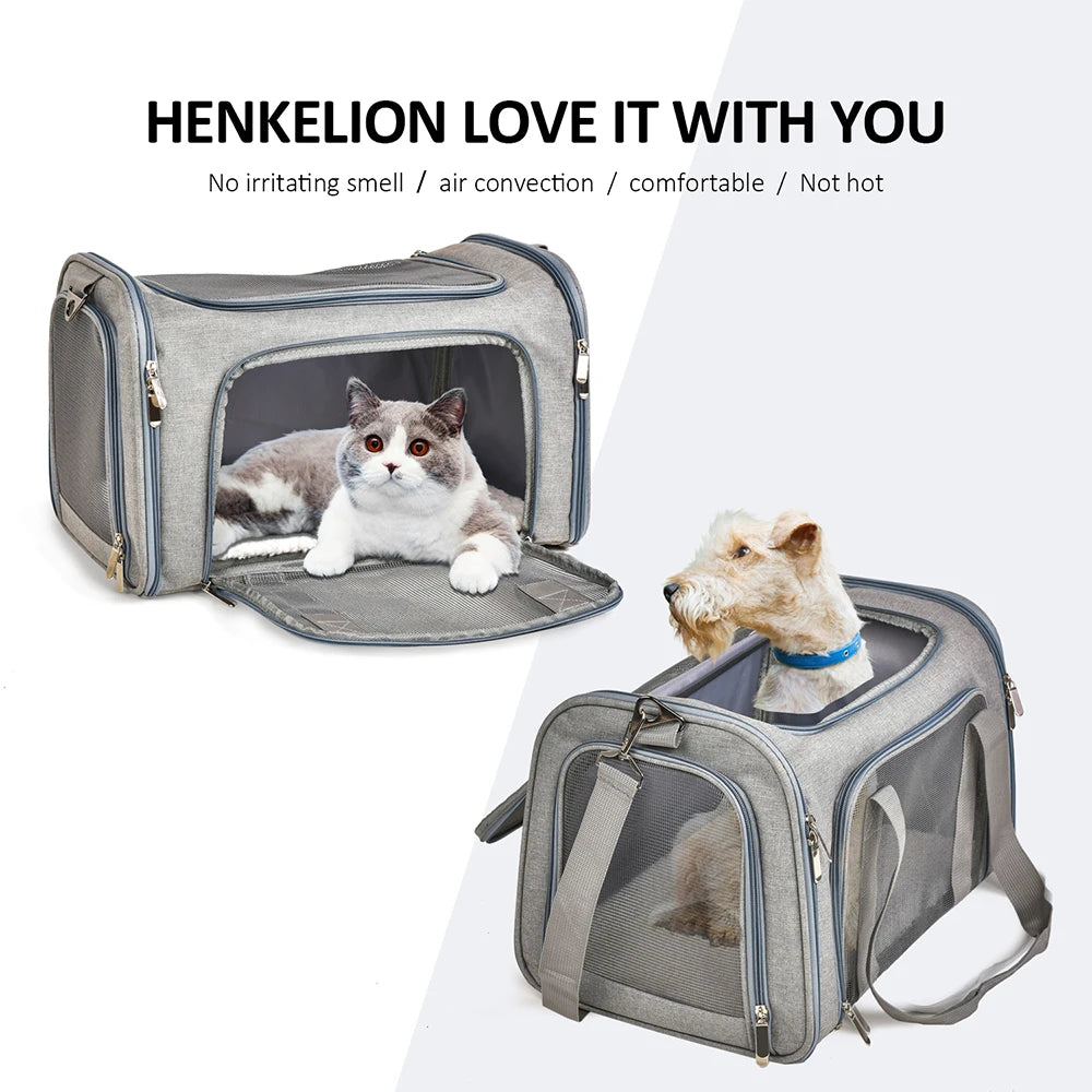 Bolsa Transportadora para Perros y Gatos - Aprobado para Aerolíneas, Impermeable