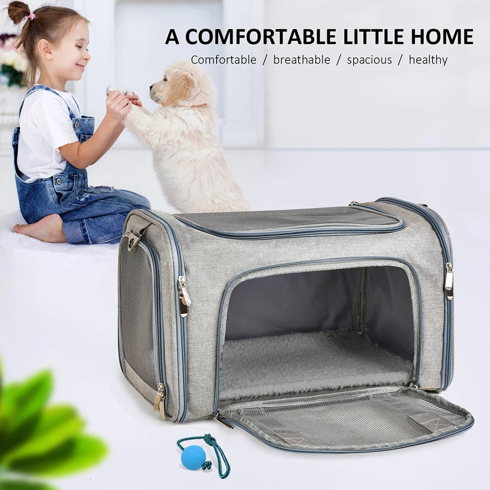 Bolsa Transportadora para Perros y Gatos - Aprobado para Aerolíneas, Impermeable