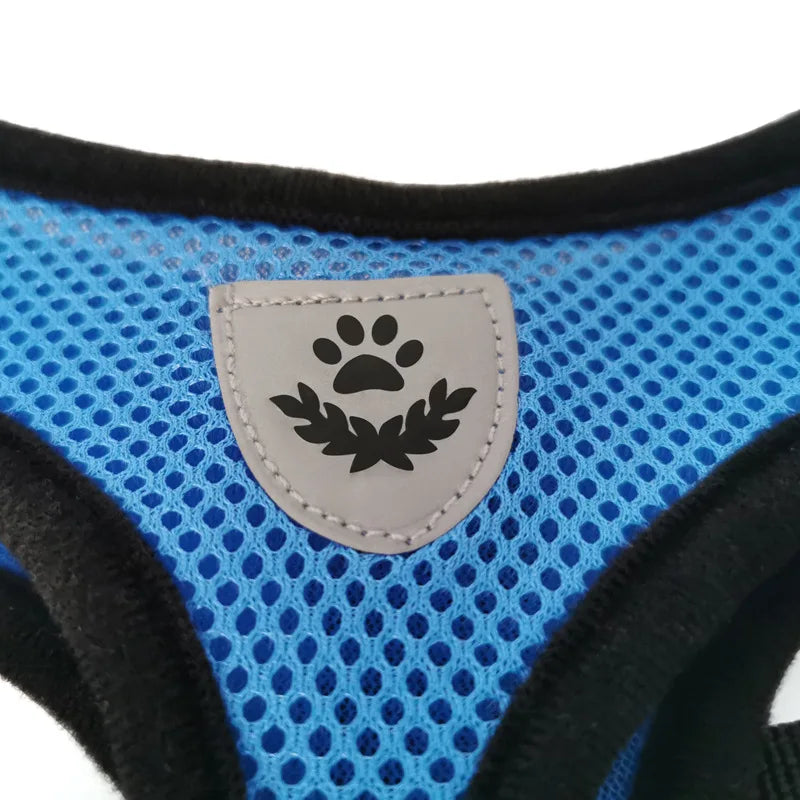 Arnés transpirable para perro, chaleco ajustable, malla de poliéster.